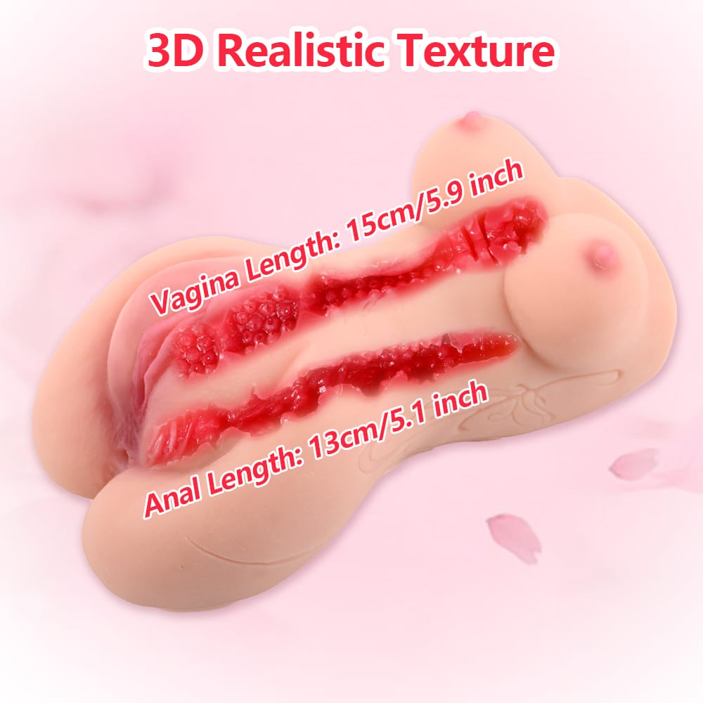 Ada Double-End Real Texture Stroker with Pussy & Anal Design - Image 3